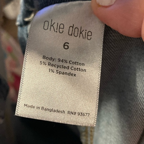 Okie Dokie Classic Blue Dress Ruffle Overalls size 6 - Picture 2 of 5